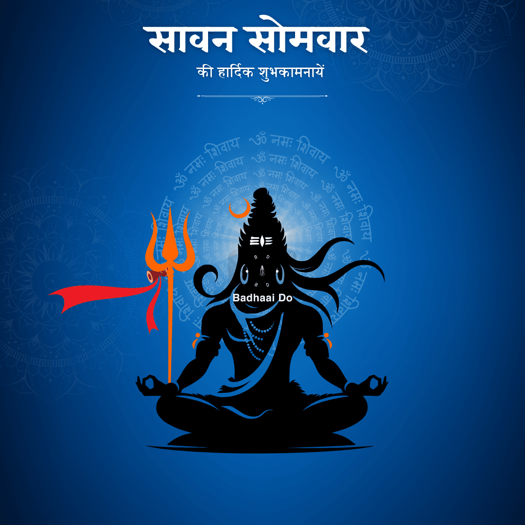 Devotees performing Shravan Somvar Puja in front of Lord Shiva’s idol