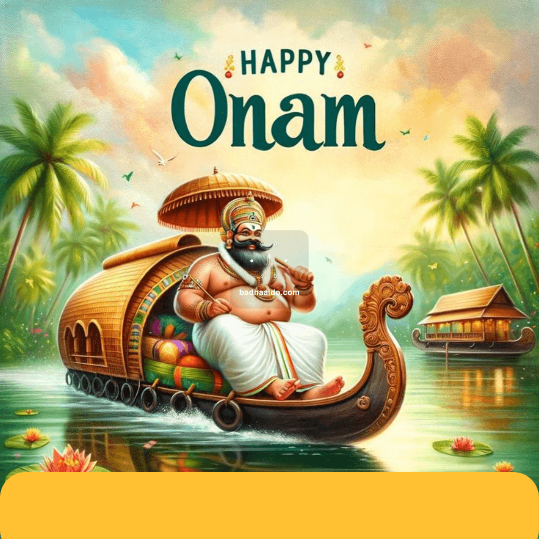Onam 2025 wishes with flowers