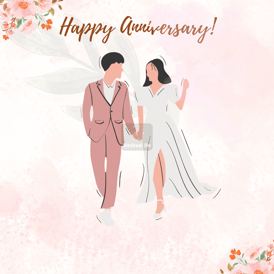 Happy Anniversary to a beautiful couple celebrating love and togetherness.