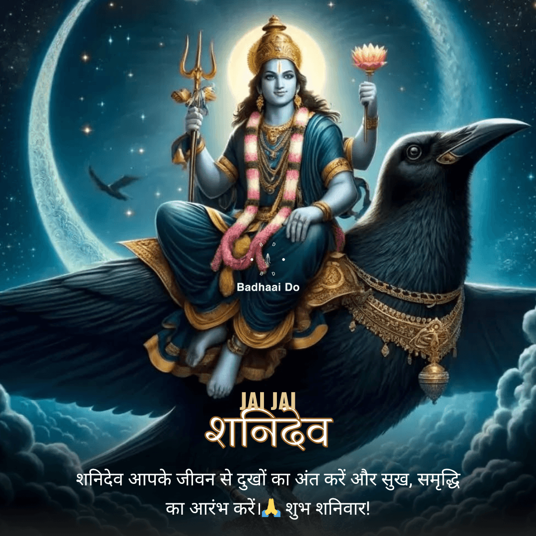 Shani Dev blessing devotees on Saturday with divine aura and justice
