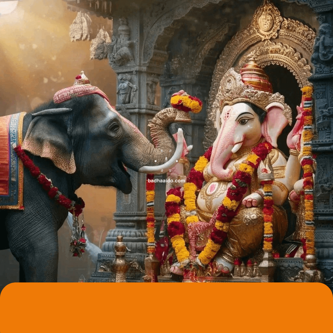 Lord Ganesha blessing devotees on a peaceful Wednesday