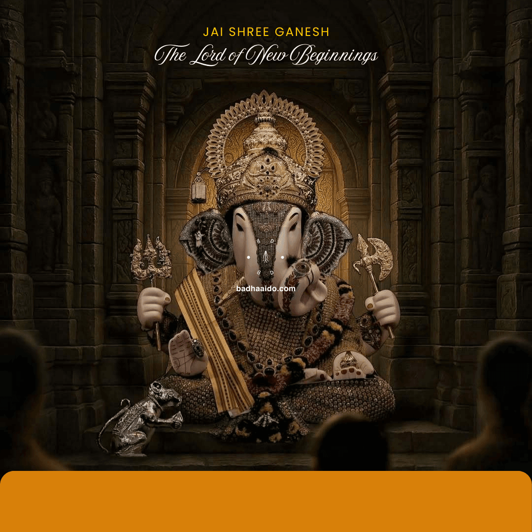 Lord Ganesha blessing devotees on a peaceful Wednesday