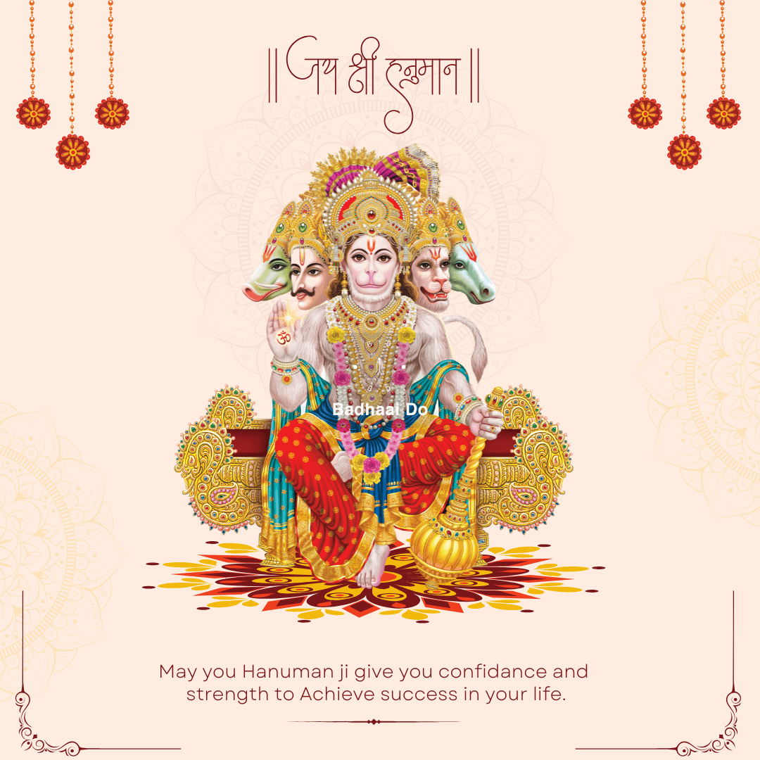 Spiritual icon of Bajrangbali holding a mace representing courage and faith Spiritual icon of Bajrangbali holding a mace representing courage and faith