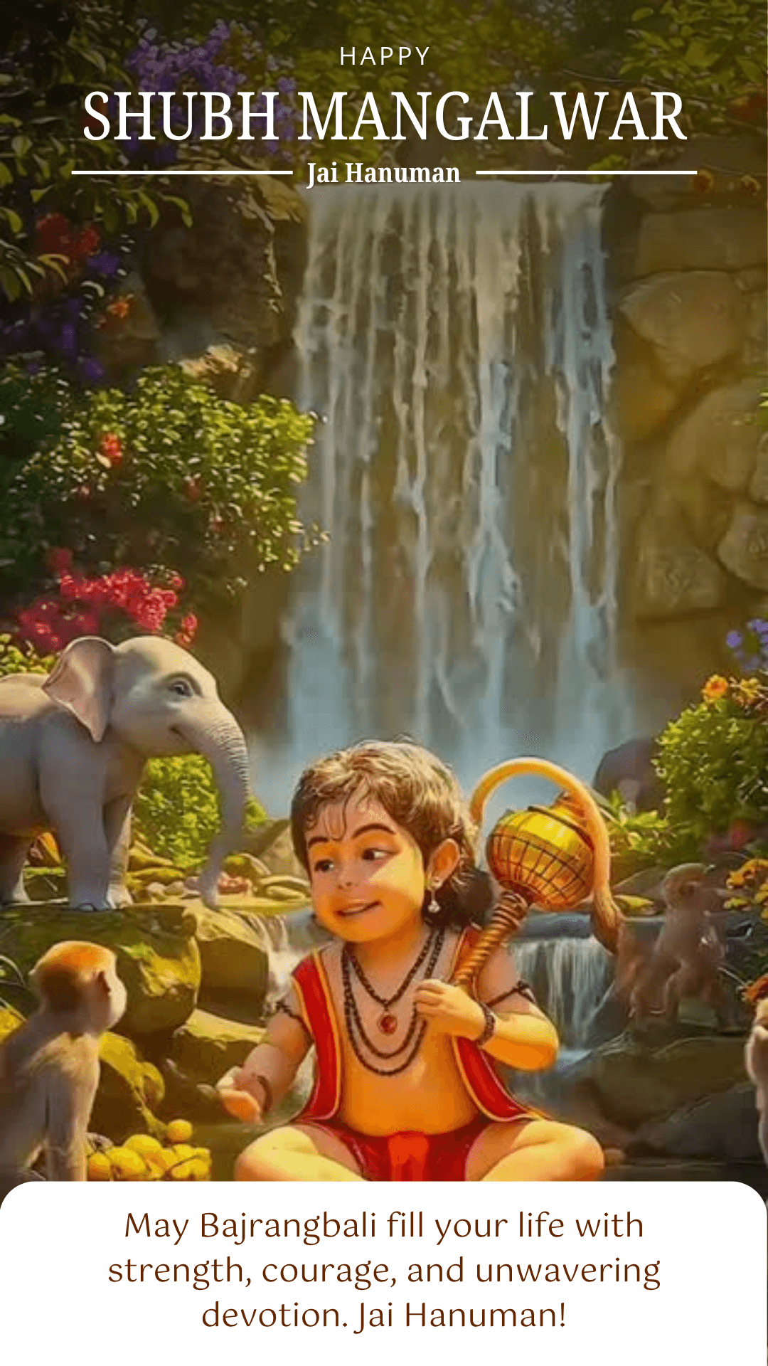 Lord Hanuman removes all obstacles and fills your life with divine energy Lord Hanuman removes all obstacles and fills your life with divine energy
