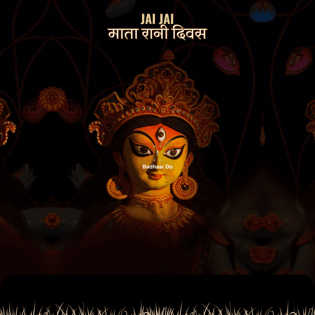 Mata Rani blessings on a peaceful Sunday morning with diya and flowers