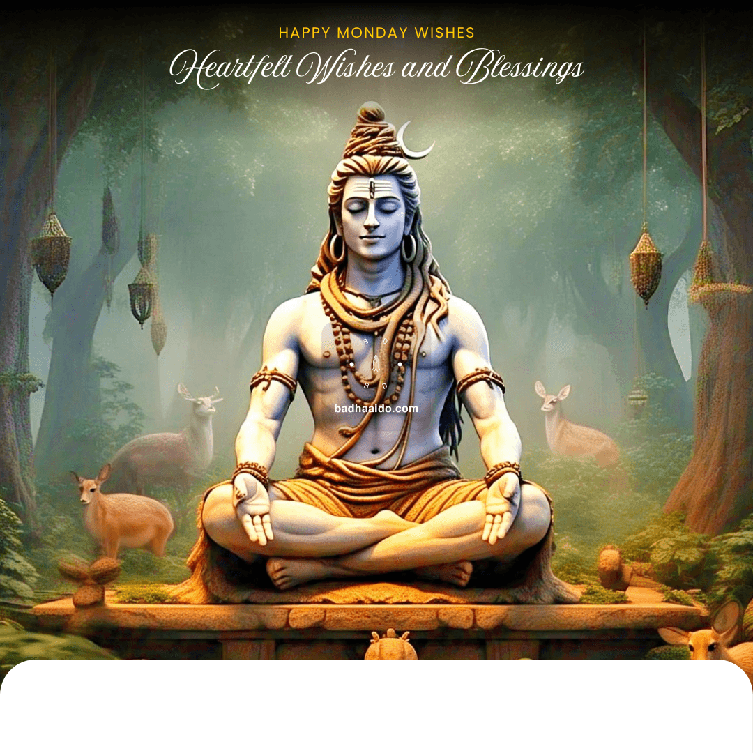 Lord Shiva blessing devotees on Monday, Om Namah Shivaya art