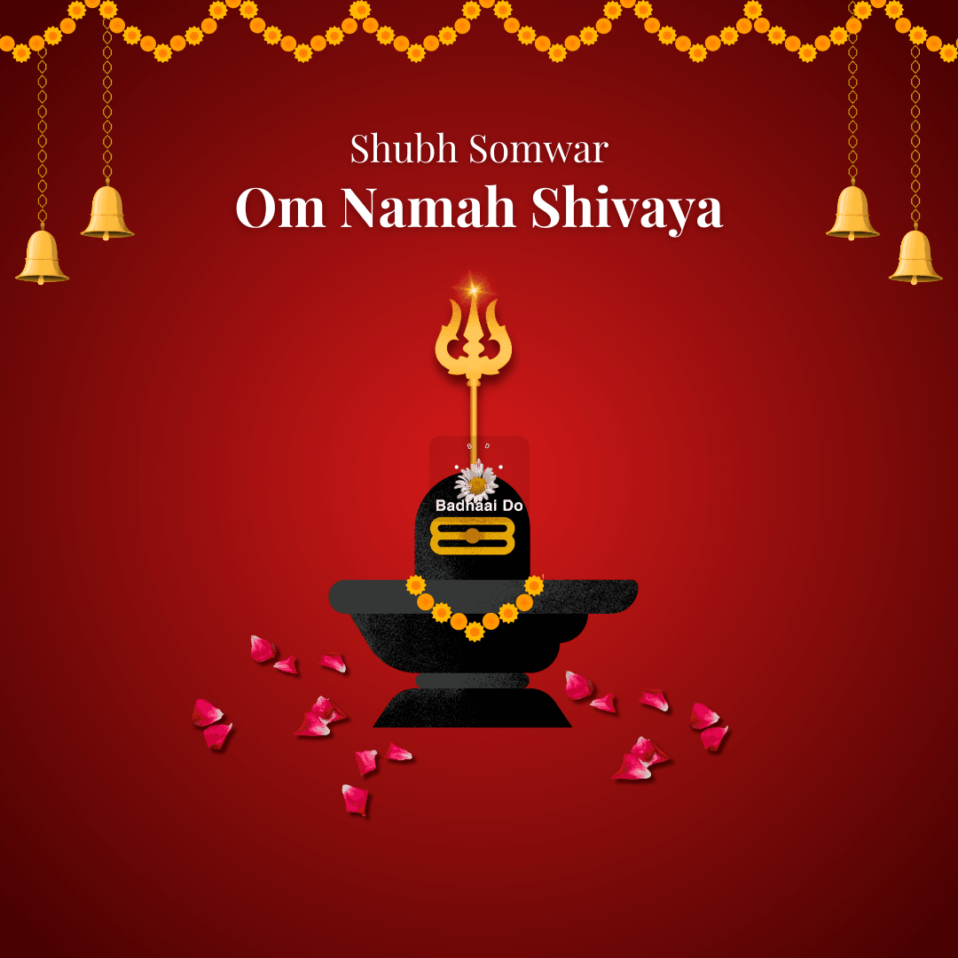 Lord Shiva blessing devotees on Monday, Om Namah Shivaya art