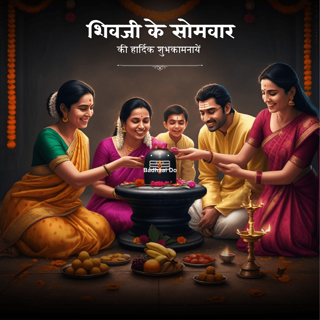 Lord Shiva blessing devotees on Monday, Om Namah Shivaya art