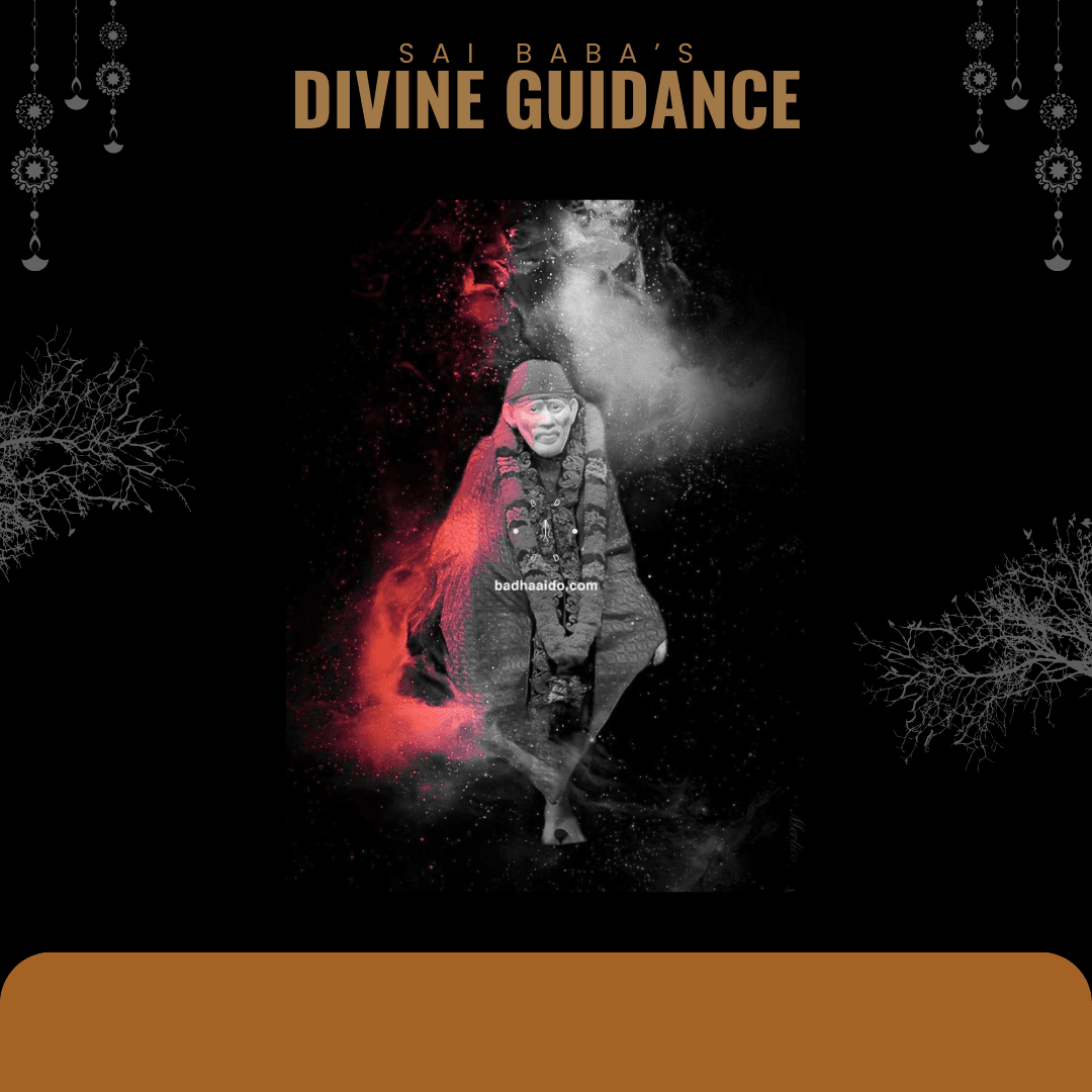 Om Sai Ram chant with Sai Baba blessing hands