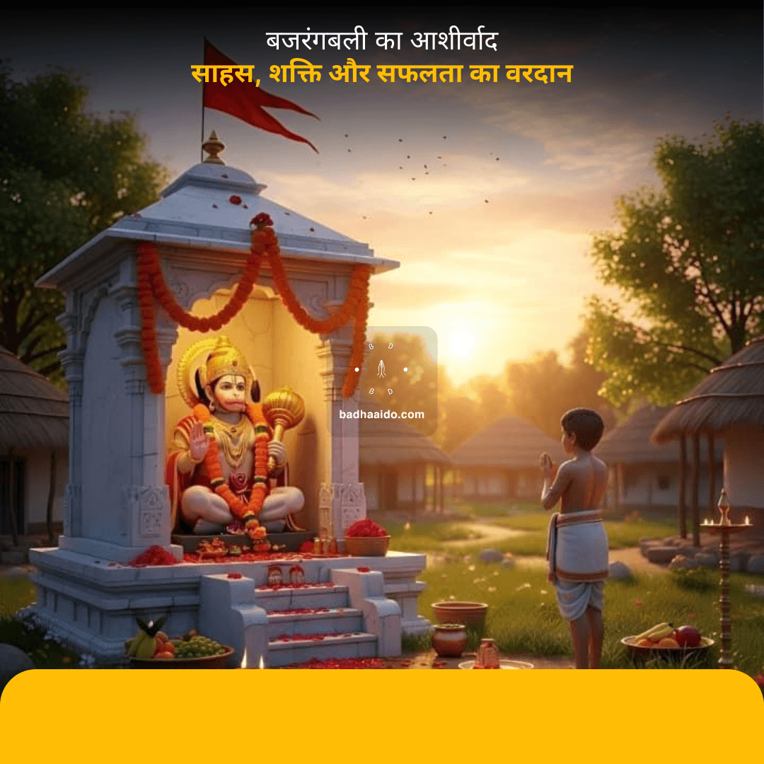 Devotional image of Lord Hanuman seated in meditation with glowing aura for Tuesday blessings