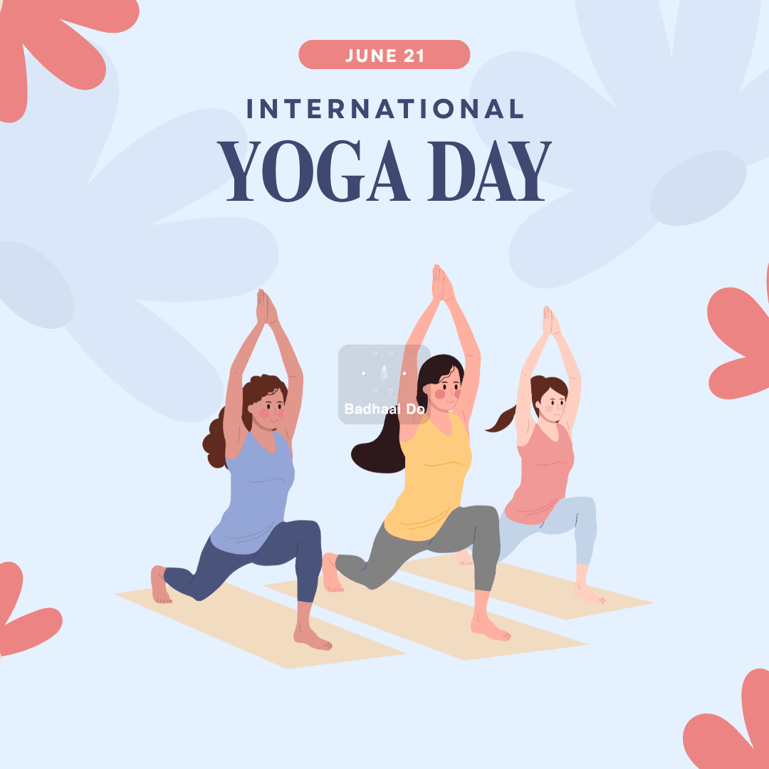 યોગ અપનાવો અને આરોગ્યમય જીવન જીવો. યોગથી જીવનમાં શાંતિ અને સંતુલન આવે છે.