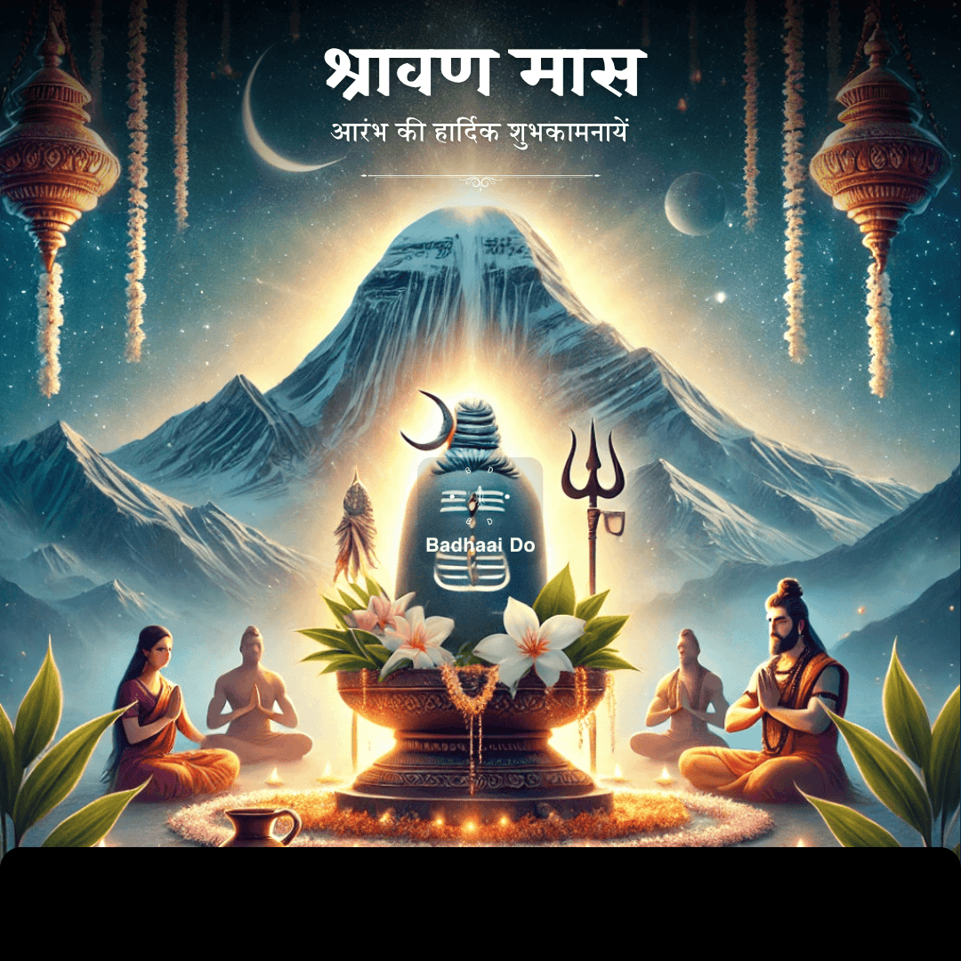 Lord Shiva idol with water offering during Sawan month