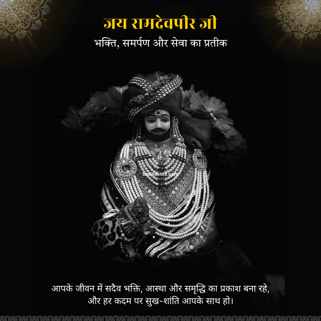 Divine portrait of Baba Ramdevpir with a peaceful aura