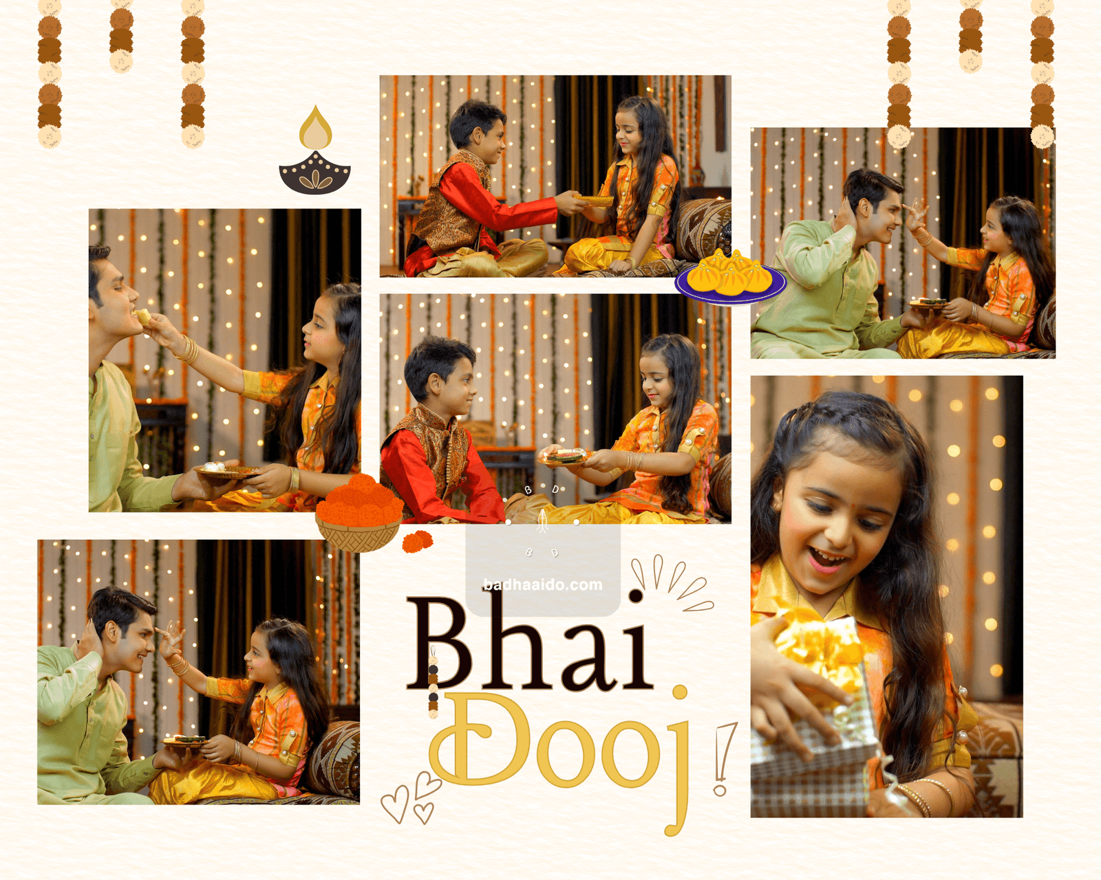 Happy Bhai Dooj Photo Collage