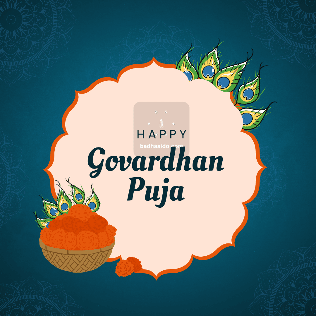 Happy 2025 Govardhan Puja Greetings Instagram Status
