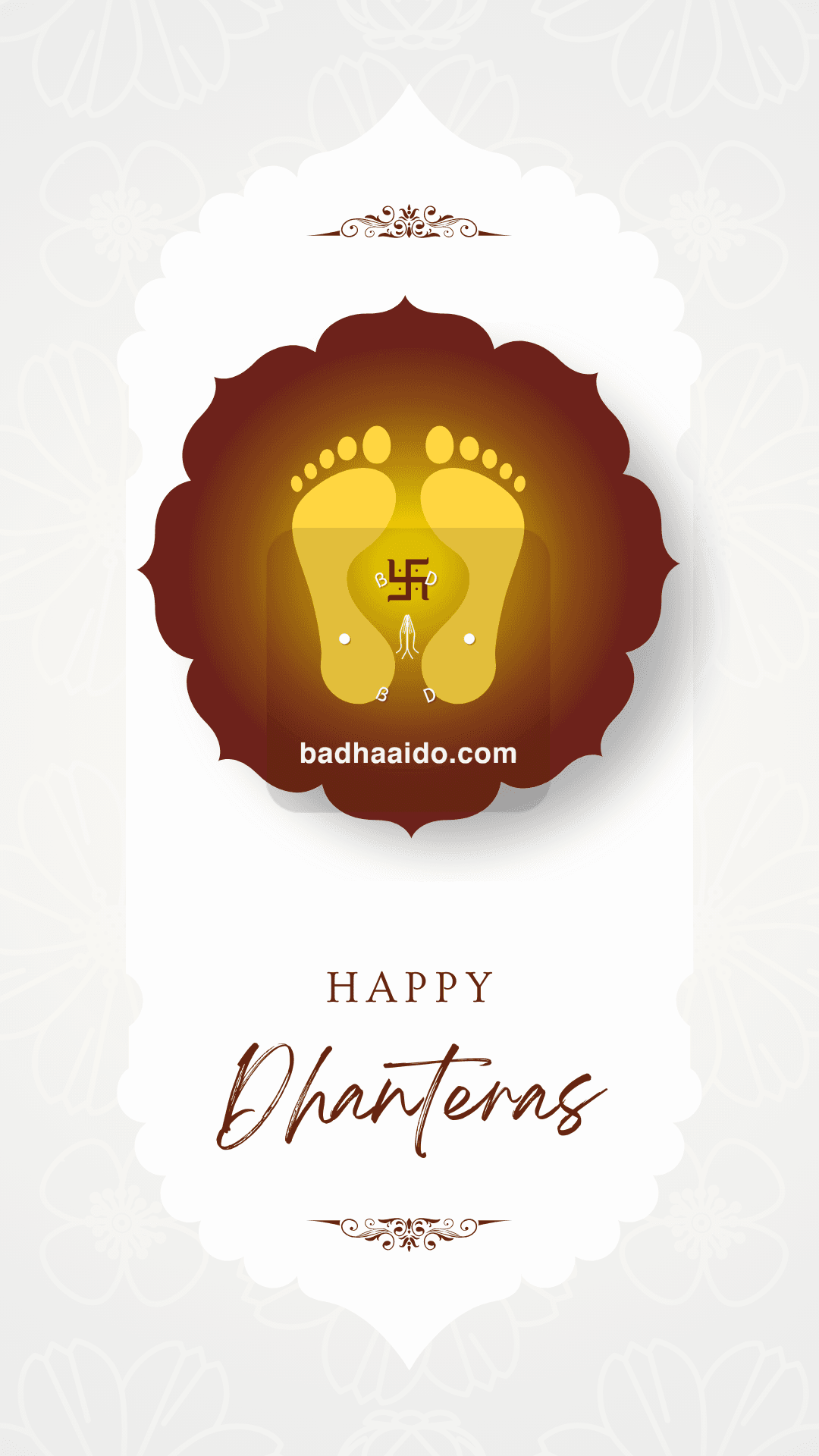 Brown and White Simple Dhanteras Greetings Instagram Story