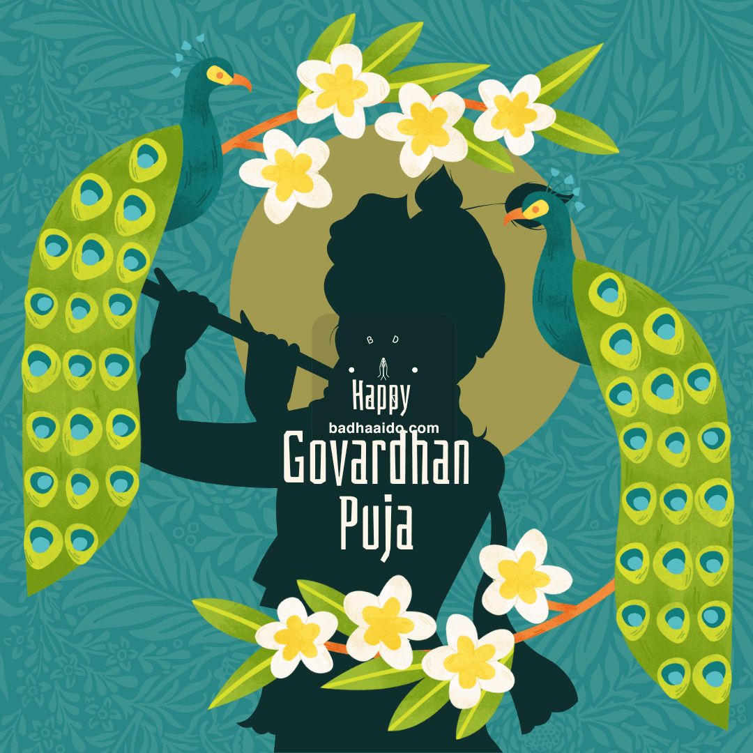 Happy 2025 Govardhan Puja Greetings Status Image Free Download HD