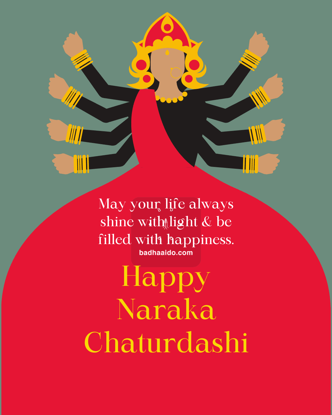 Happy Narak Chaturdashi 2025 Greetings Instagram Post