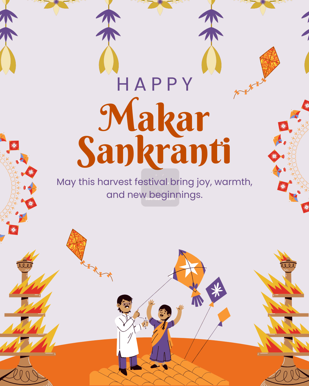 Makar Sankranti status video 2026 with colorful kites