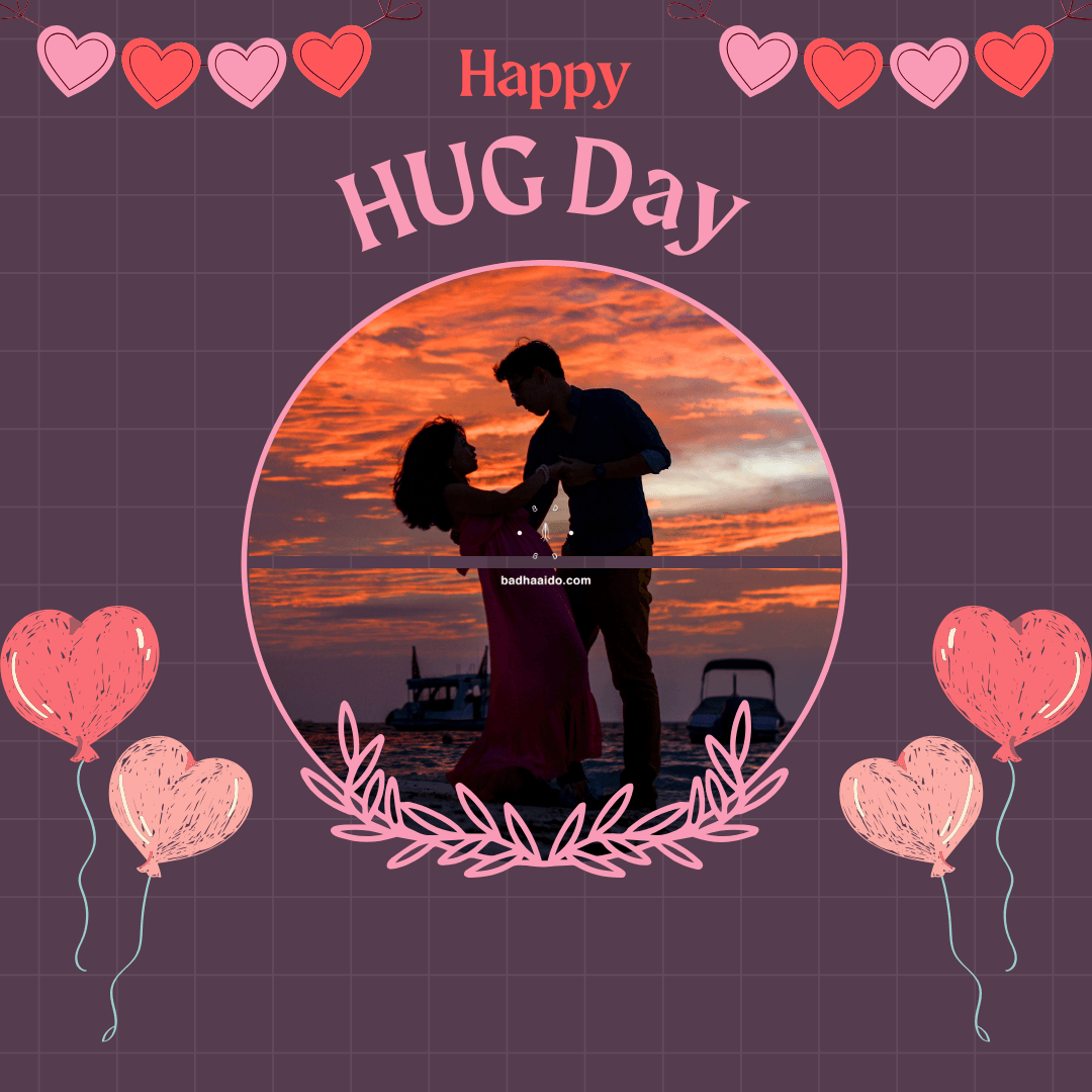 Happy Hug Day love images with emotional romantic quotes