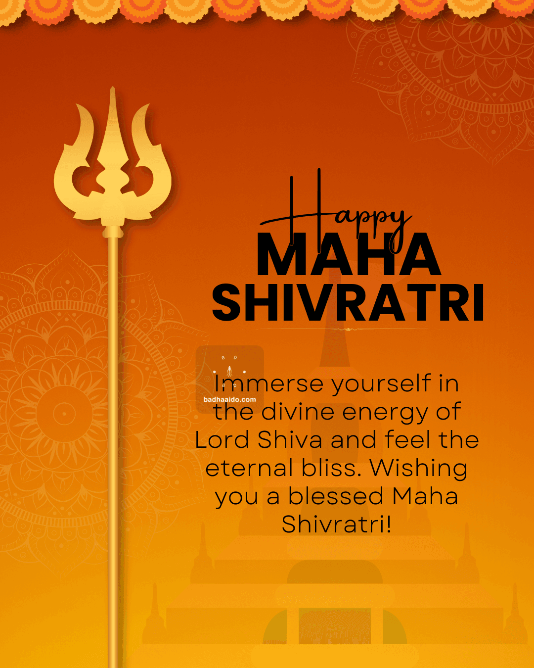 Maha Shivratri themed square image for social sharing