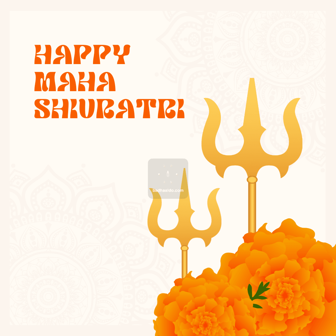 Festive Maha Shivratri post design with yellow background