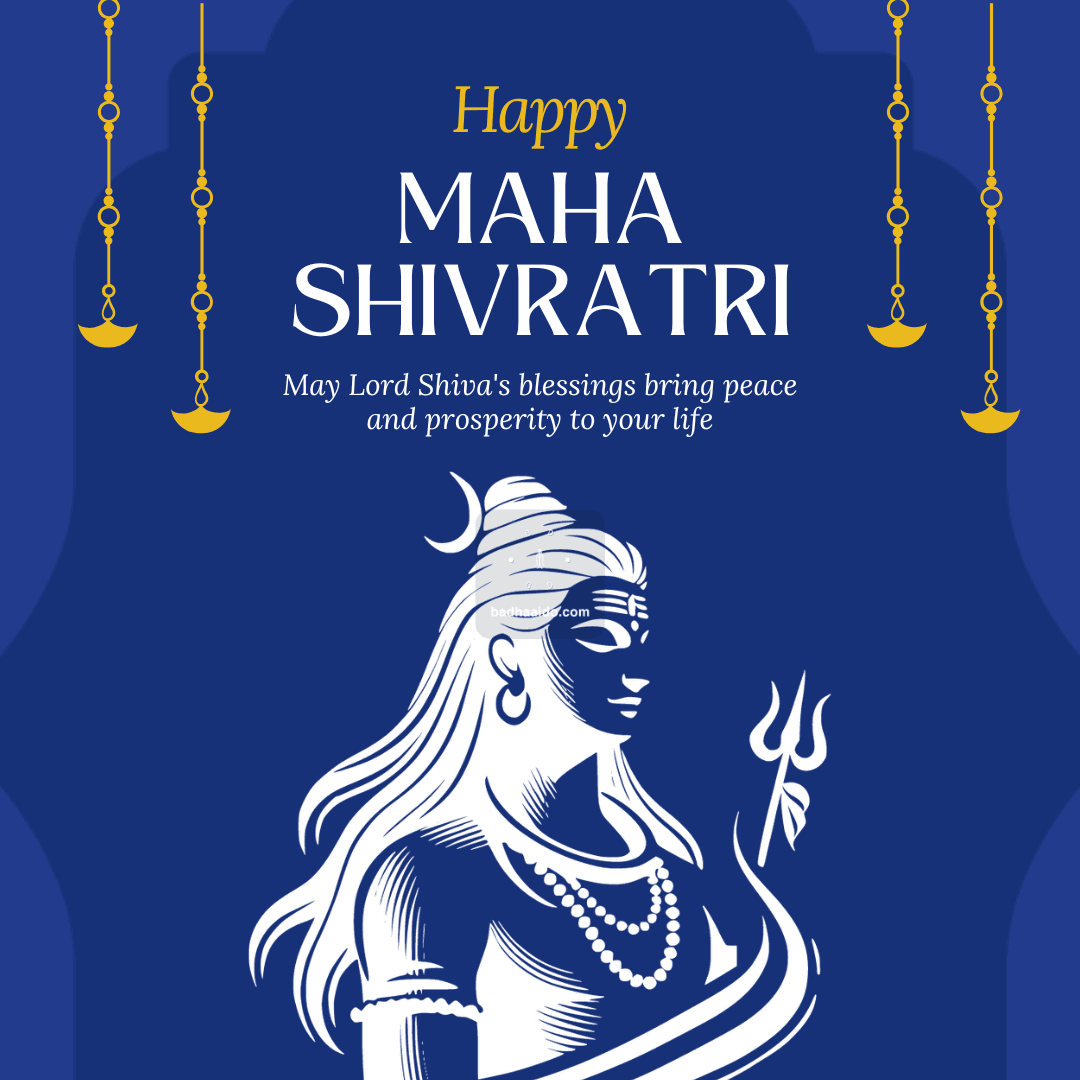 Spiritual Maha Shivratri post design with Om Namah Shivaya text