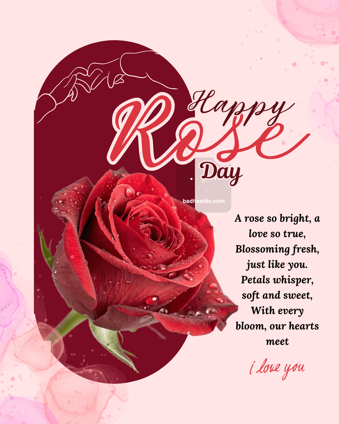 Beautiful Rose Day status image for girlfriend and boyfriend, featuring fresh red roses and romantic Valentine’s Day vibes. Ideal for WhatsApp status, reels, and Pinterest inspiration