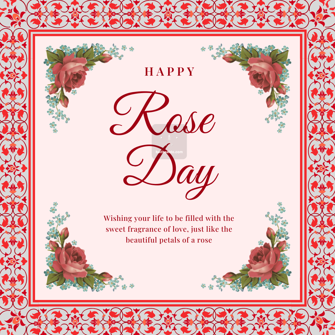 Romantic Rose Day 2026 image with red roses and love quotes, perfect for Valentine’s Week WhatsApp status, Instagram story, and Pinterest pins. HD quality, free download.