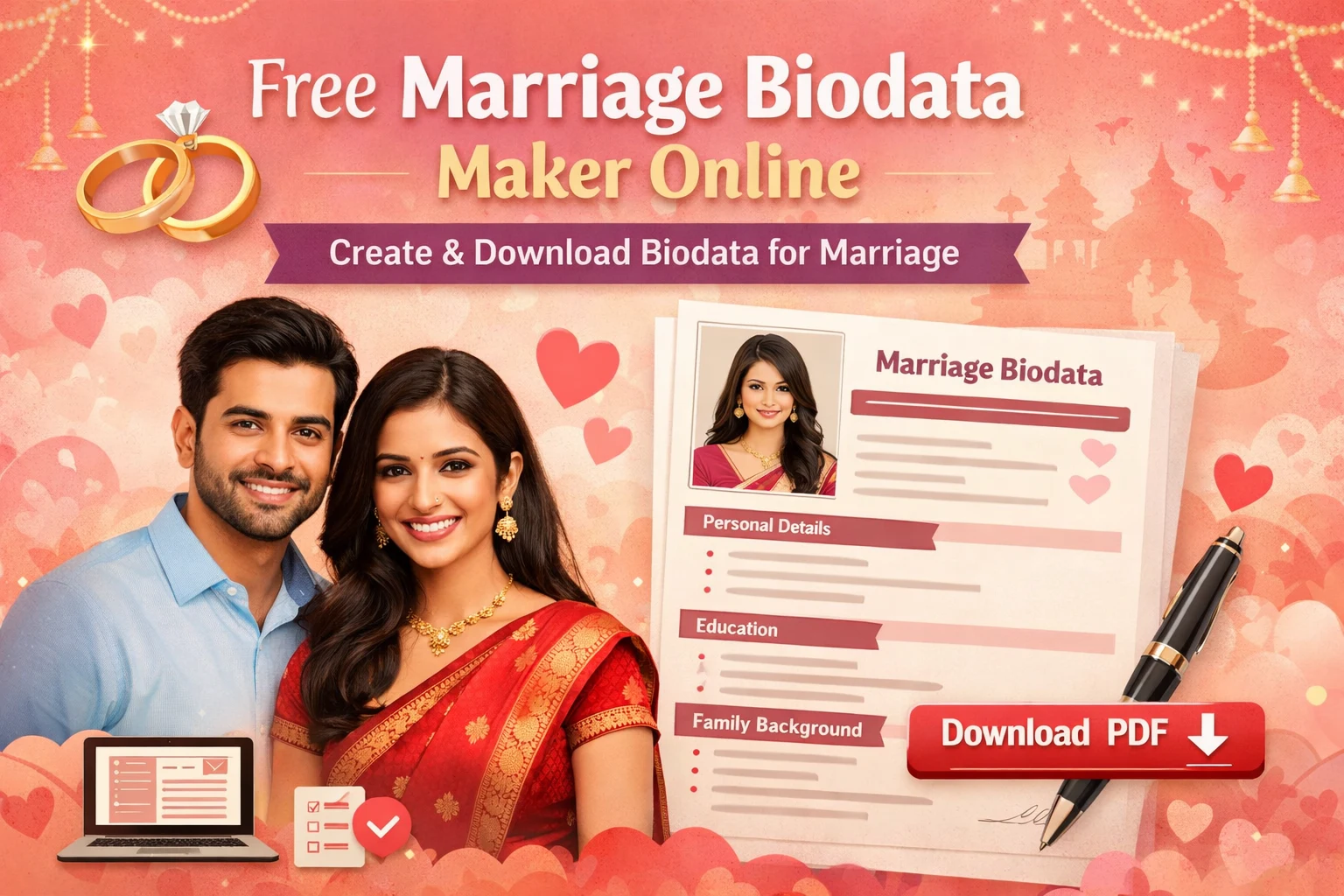 Free Marriage Biodata Maker Online – Create Professional Matrimonial Biodata