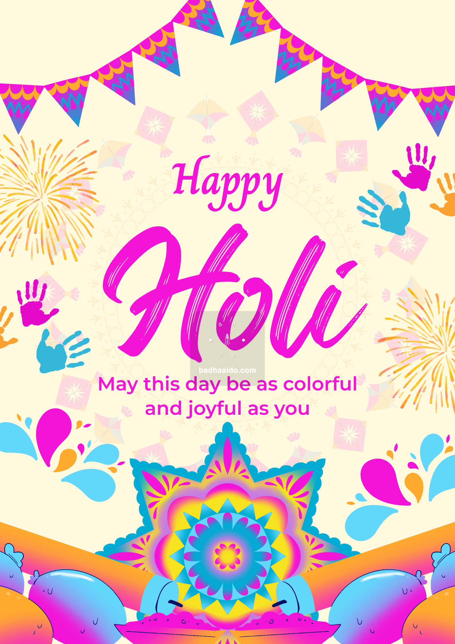 Holi 2026 Gulal Background 4K Wallpaper